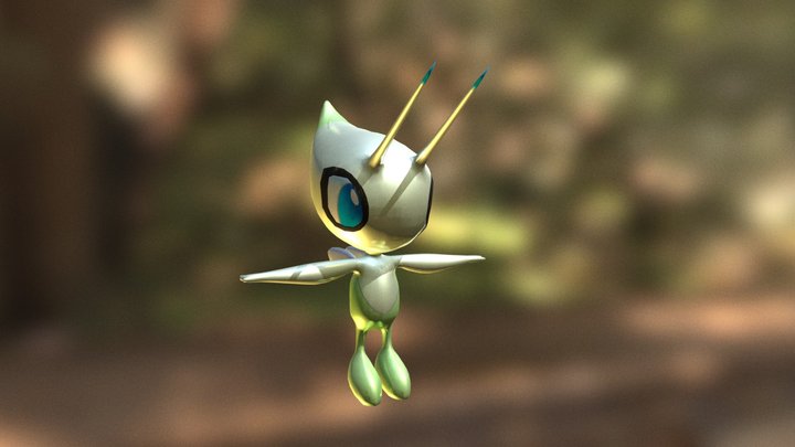 Celebi Pokemon 3D Model