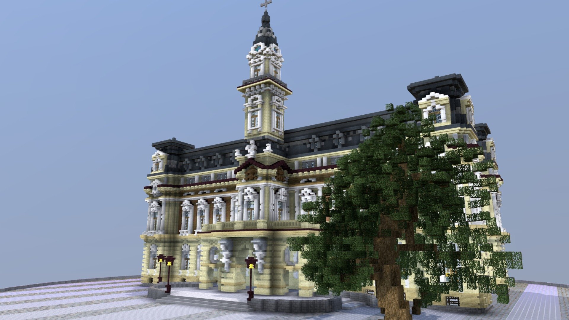 Nowy Sacz Town Hall Eclecticism 3D model by Gigeno