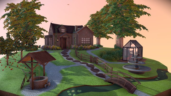 DAE Diorama - Grandma's House 3D Model