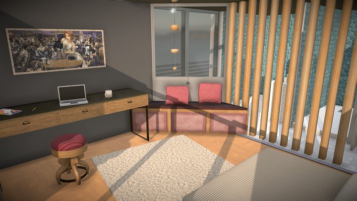 Appartement pbr pour VR 3D Model