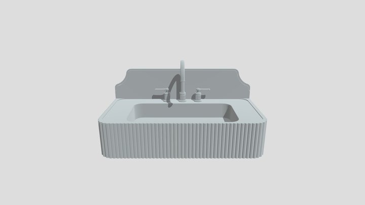 Мраморная раковина 3D Model