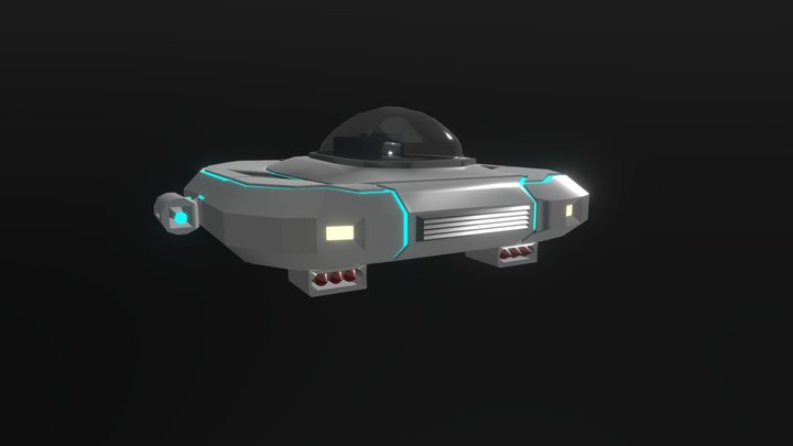Small Ship -Textured 3D Model