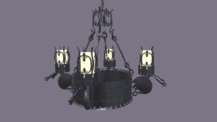 Chandelier OBJ2 3D Model