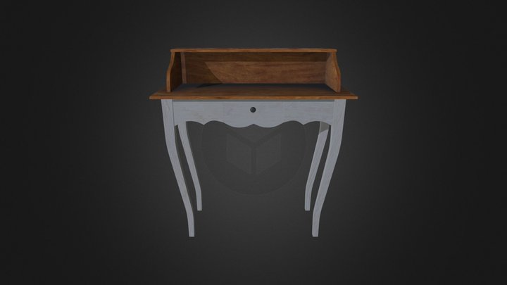 Antique wooden table. Victorian style. 3D Model