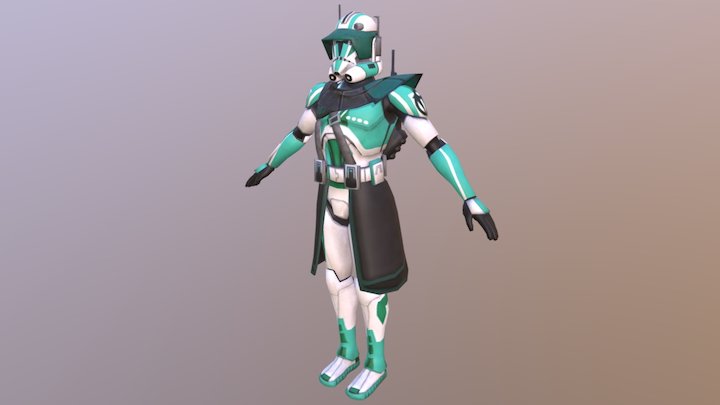 19th SRSP Legion Clone Commander 3D Model