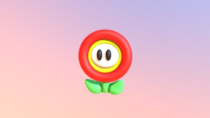 Mario Fire Flower 3D Model