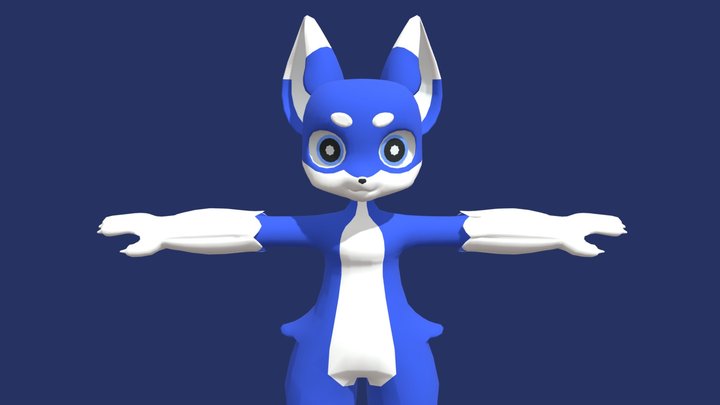 Blue Bear - 3D Model (Fox) 3D Model