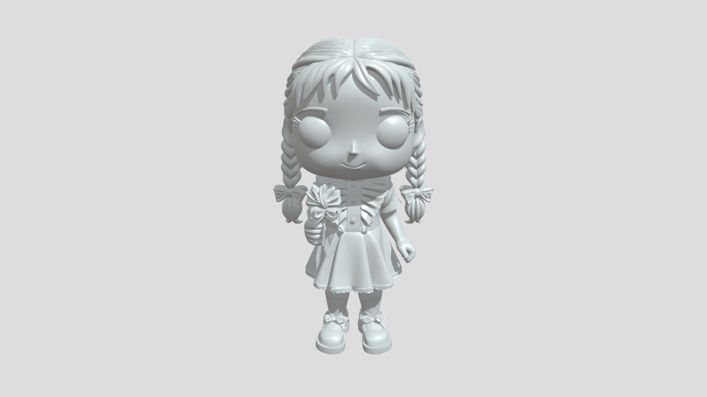 Girl with pigtails and dress