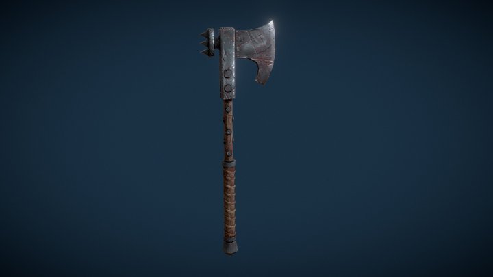 Battle Axe-Low Poly 3D Model