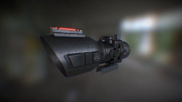 CVLIFE 4x32 Tactical Rifle Scope 3D Model