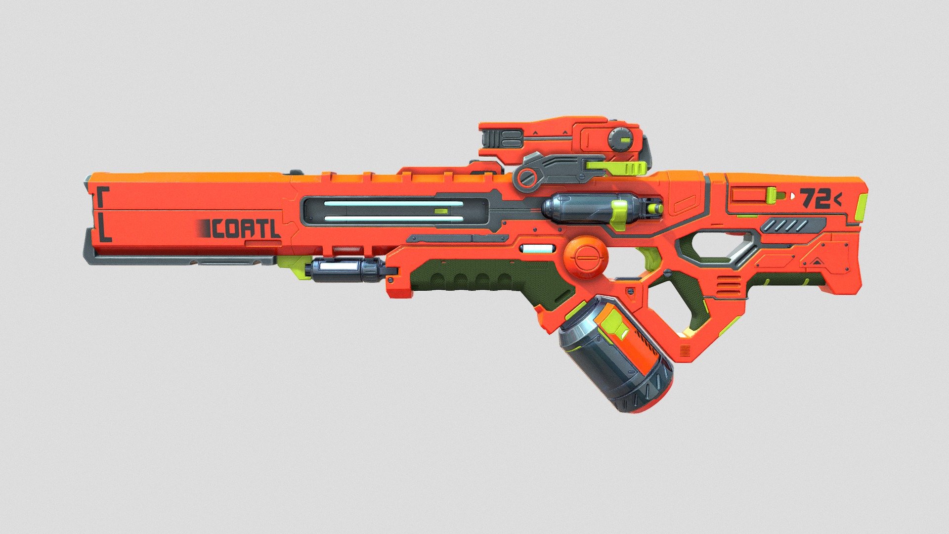Futuristic Railgun 3D model by NudelXIII [0057a28] Sketchfab