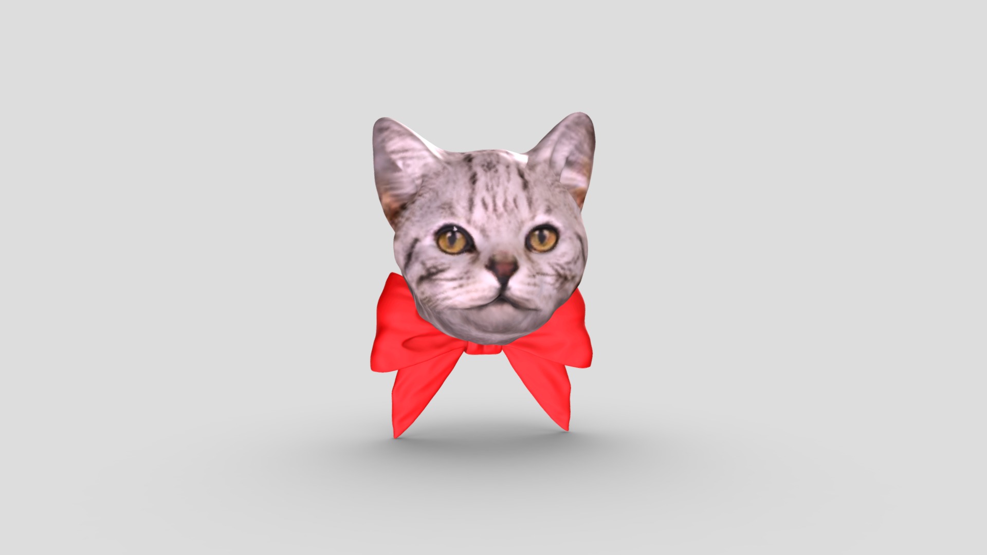 3D model CAT- Bu - This is a 3D model of the CAT- Bu. The 3D model is about a cat wearing a bow tie.