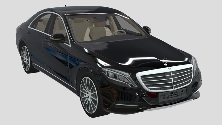 Mercedes Benz S500 W222 S-class 3D Model