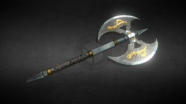 Ancient Two-Handed Axe 3D Model