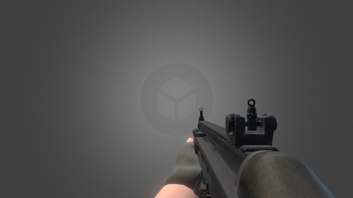 SCAR-H Animated + Sounds 3D Model