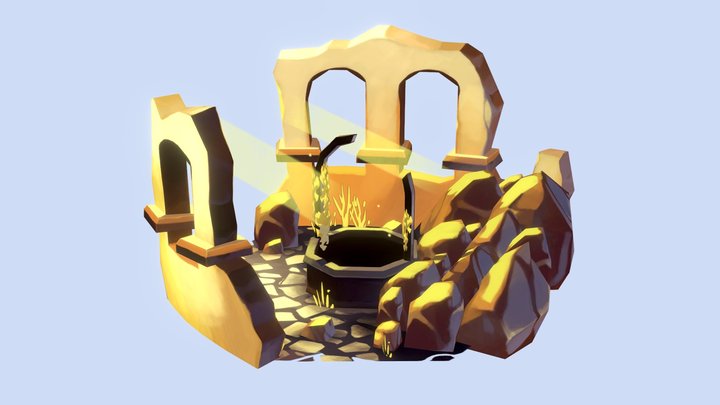 Well in ruins 3D Model