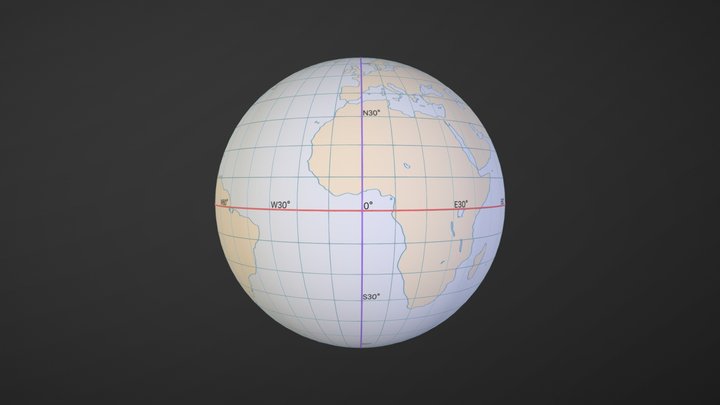 Latitude and longitude (low poly)