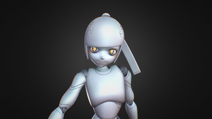 Robot Girl 3D Model