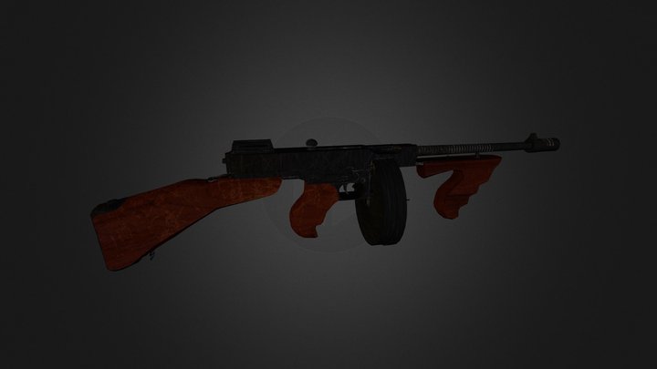 M1928 Tommy Gun (WIP) 3D Model