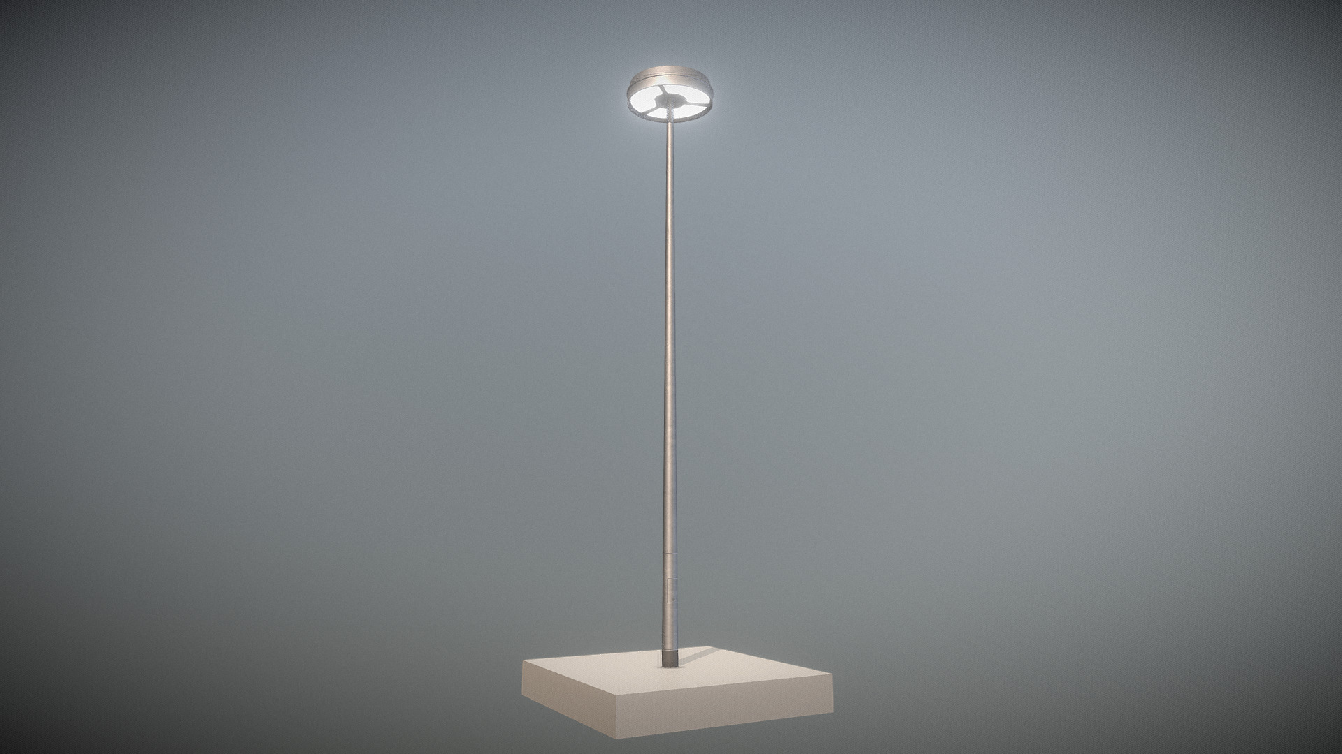 3D model Street Lamp (High-Poly) - This is a 3D model of the Street Lamp (High-Poly). The 3D model is about a lamp on a stand.