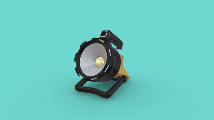 Yellow Flashlight 3D Model
