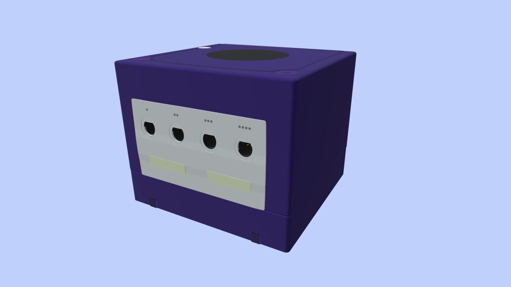 Retro GameCube Console (Mid Poly Prop)