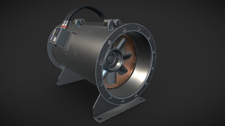 Axial Flow Fan 3D Model