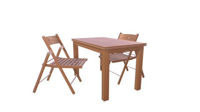 masa sandalye 3D Model