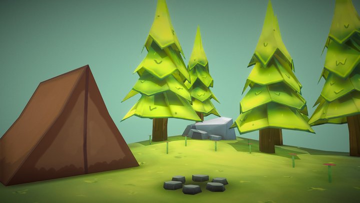 Forest Camping 3D Model