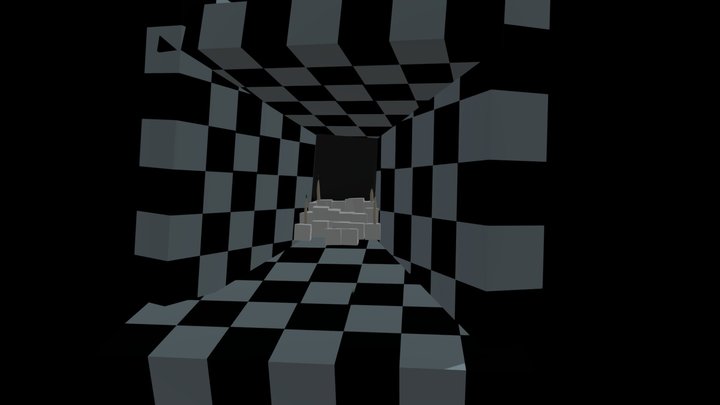 B&W Temple 3D Model