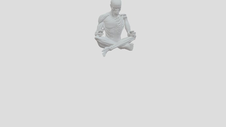 Male Sitting Pose 3D Model