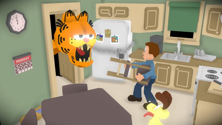 Monday at Midnight - Garfield Survival Horror 3D Model