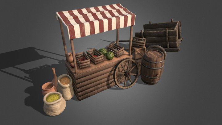 Medieval Market Asset Pack 3D Model