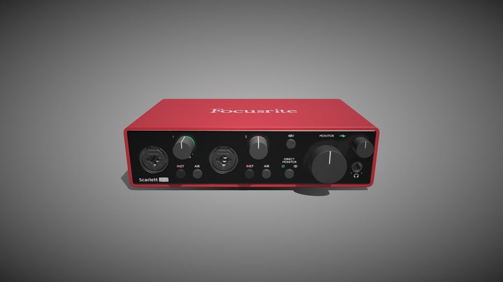 Focusrite 2i2 3rd gen 3D Model