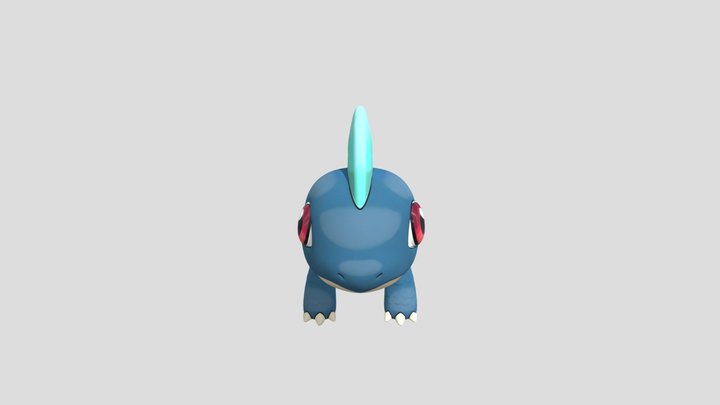 Blue Stegosaurus 3D Model
