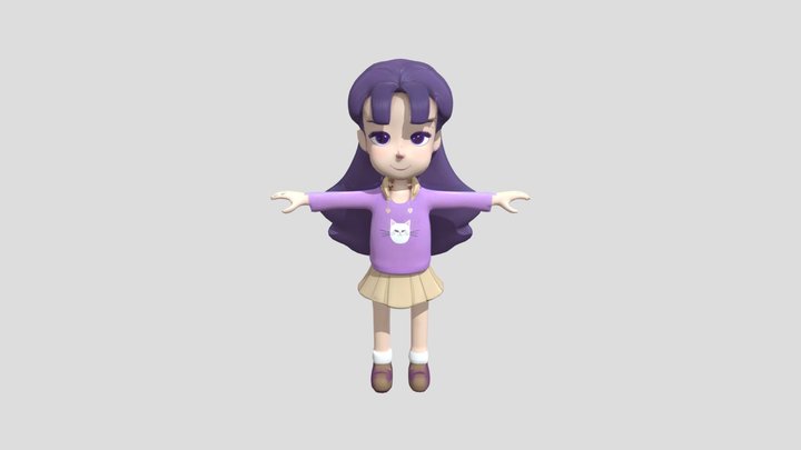 Anima Lima 3d Print Girl Loves_obj