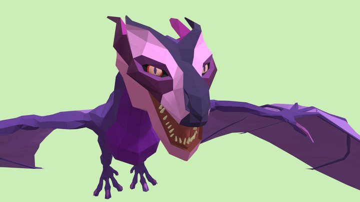 Lowpoly Wyvern 3D Model