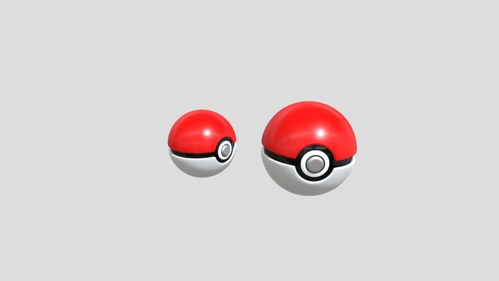 Pair of Pokeballs 3D Model