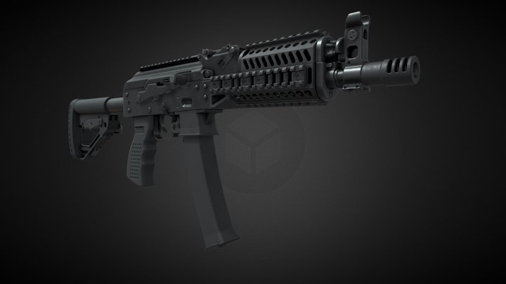 PP-19-01 "Vityaz-SN" Modified SMG 3D Model