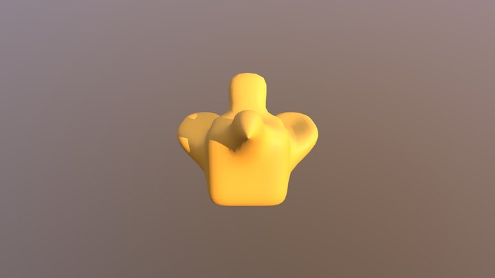 Gold chick 3D Model