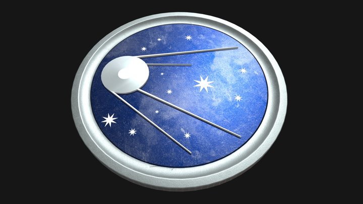 Badge "Sputnik-1" 3D Model