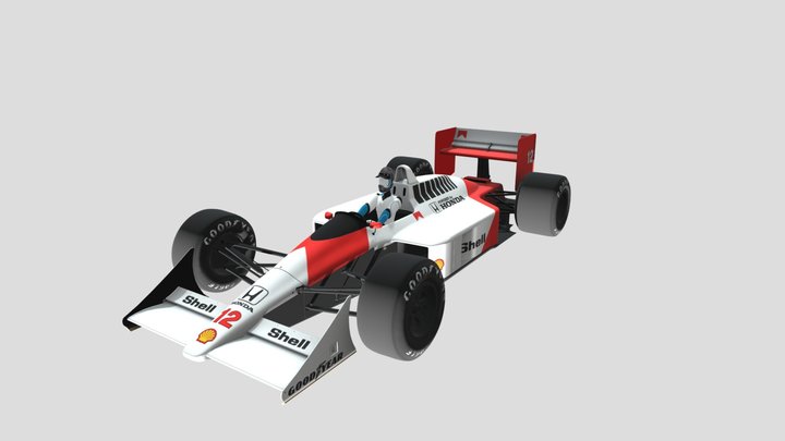 Motorsport Mannequin Riding a Honda/McLaren F1 3D Model
