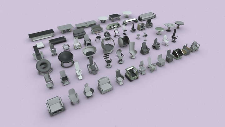SCI-FI Chairs 3D Model