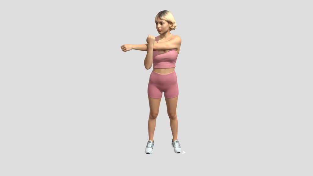 Stretching in Pink