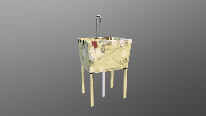 College Art Studio Sink 3D Model