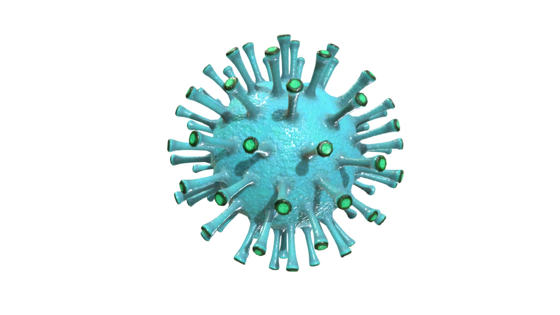 3D model Corona Virus Covid 19 - This is a 3D model of the Corona Virus Covid 19. The 3D model is about a blue and green toy.