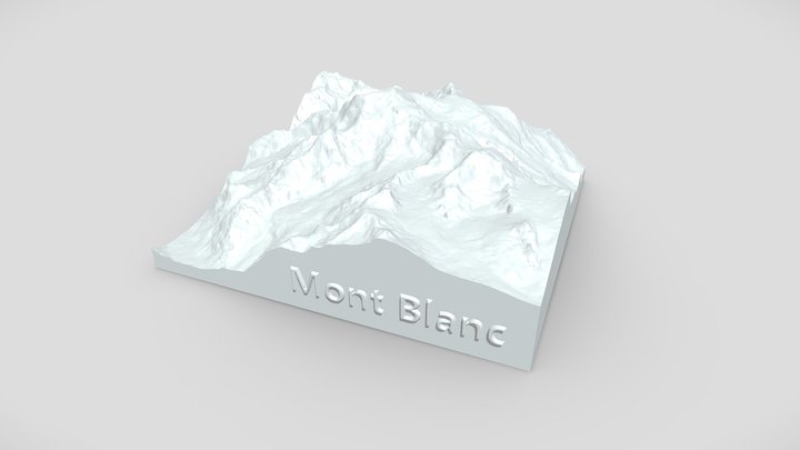 Mont Blanc - Topography Model 3D Model