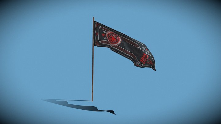 Black Banner Animation 3D Model