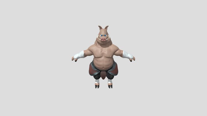 Pig warrior 3D Model