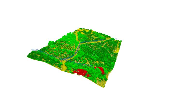 GGI LiDAR Distribution Powerline Vegetation_1 3D Model